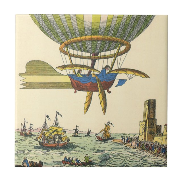 Carreau Ballon à air chaud à vapeur de science-fiction vin (Devant)