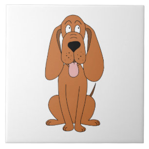 Carreau Bande dessinée Brown de chien. Chien