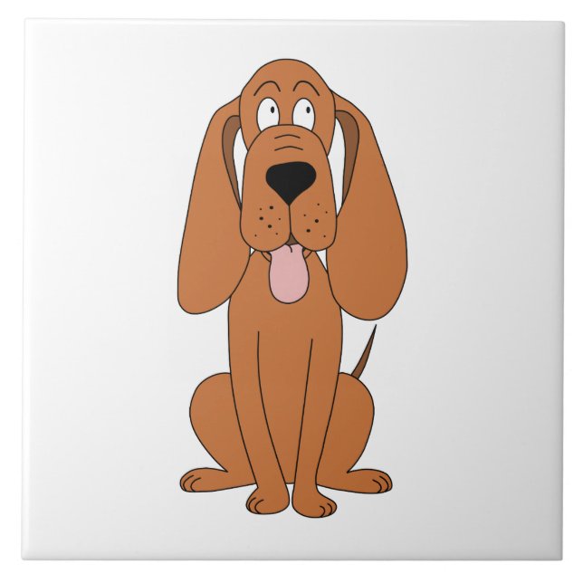 Carreau Bande dessinée Brown de chien. Chien (Devant)