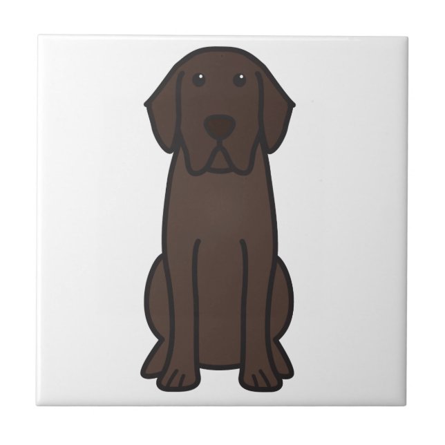 Carreau Bande dessinée de chien de labrador retriever (Devant)