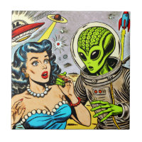 Bande dessinée de science fiction Alien rétro