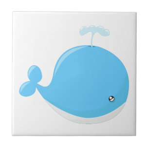 Carreau Bande dessinée mignonne de kawaii de baleine de