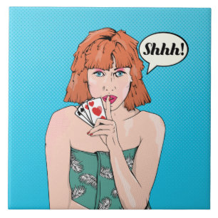 Carreau Bande dessinée style poker triche