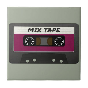 Carreau Bande Mixte Violet - Cadeau Rétro Inspiré des Anné