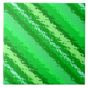 Carreau Bandes de verre - tons vert émeraude