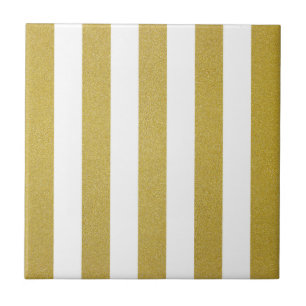 Carreau Bandes d'or, Blancs, Motif rayé