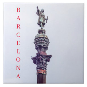 Carreau Barcelona Columbus Monument vue céramique