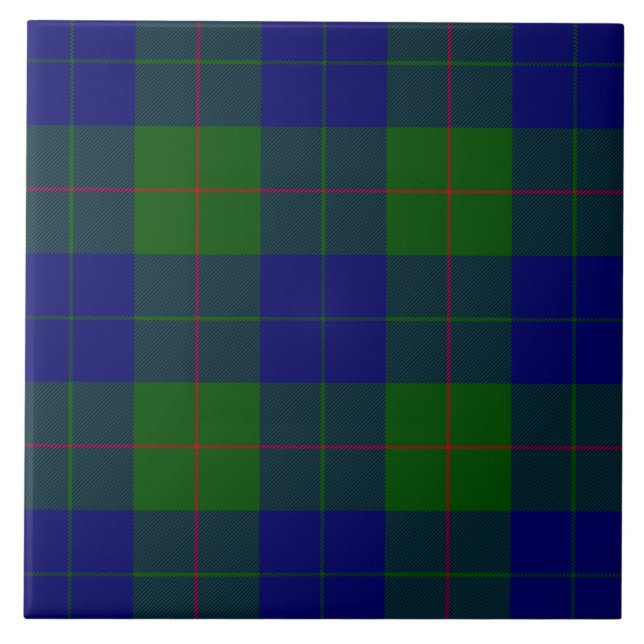 Carreau Barclay tartan bleu vert plaid (Devant)