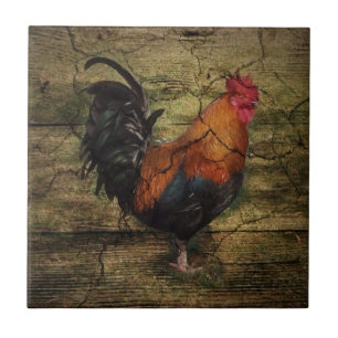 Carreau Barn Wood Chicken french country rooster
