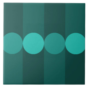 Carreau Barrages de géométrie rétro Cercles Turquoises
