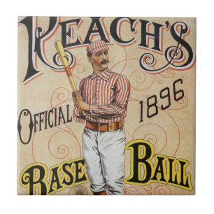 Carreau Base-ball sportif vintage, illustration de la couv