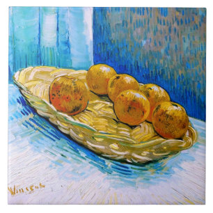 Carreau Basket avec Six Oranges Van Gogh Fine Art