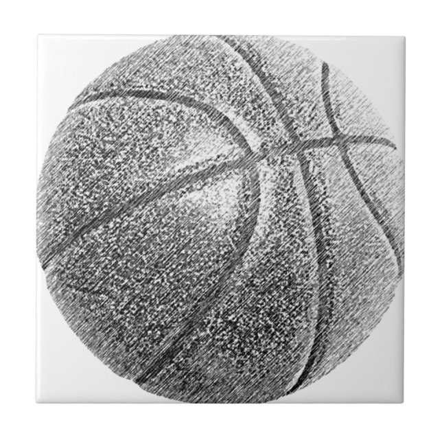 Carreau Basket-ball avec effet crayon (Devant)