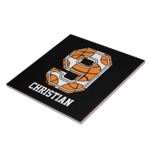 Carreau Basket-ball personnalisé numéro 9