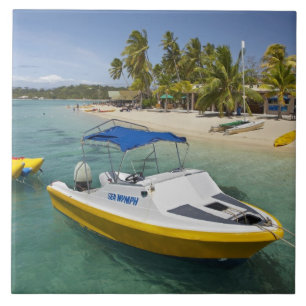 Carreau Bateau à moteur et banane