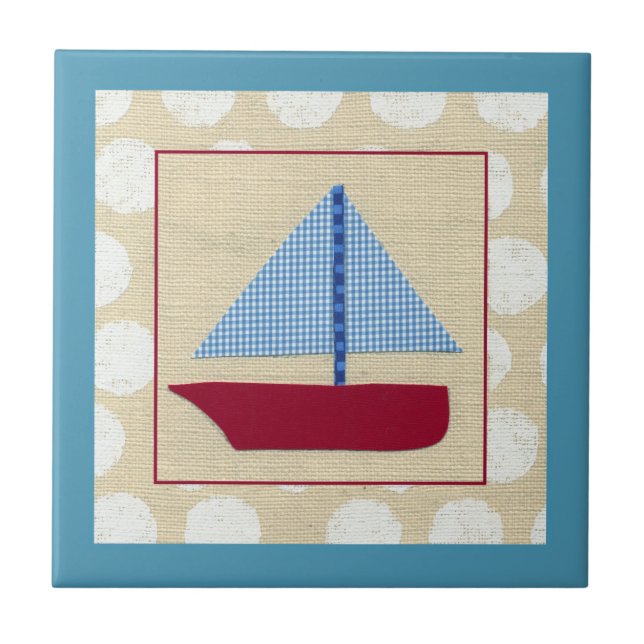 Carreau Bateau à voile pour enfants par Chariklia Zarris (Devant)
