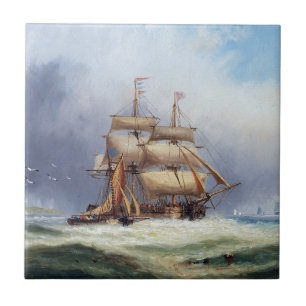 Carreau Bateau pilote de l'île de Wright 1887