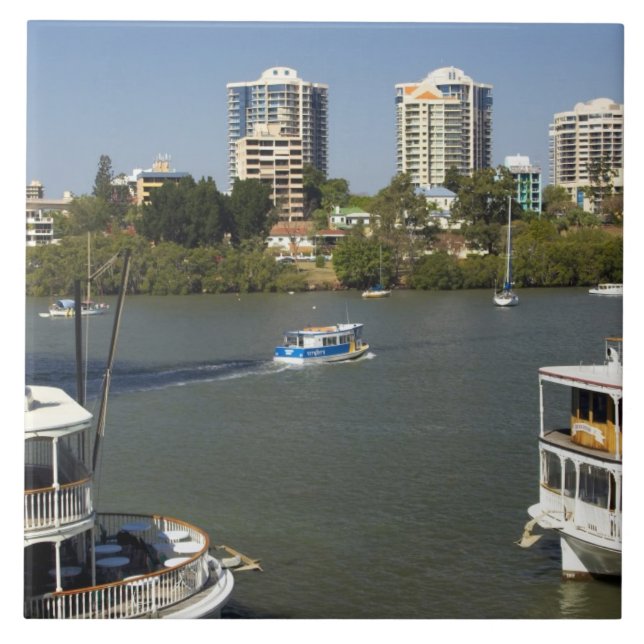 Carreau Bateaux à roues à aubes, Brisbane River, Brisbane, (Devant)