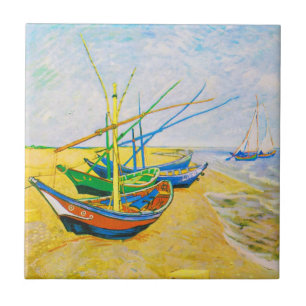 Carreau Bateaux de pêche sur la plage de Saintes-Maries