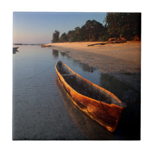 Carreau Bateaux en bois sur la plage de Tondooni
