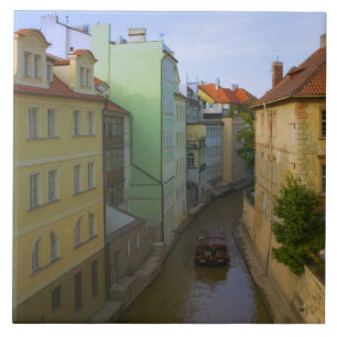 Carreau Bâtiments historiques avec canal, Prague, Républiq