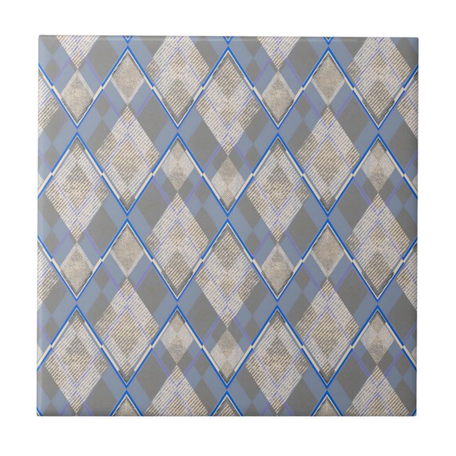 Carreau Bbeige gris en forme de losange classique (Devant)