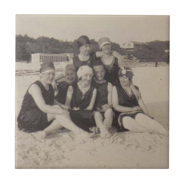 Carreau Beach Group 1920 photo Vintage (Devant)