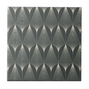 Carreau Beau, art déco, motif, gris, beige, 1920, rétro,