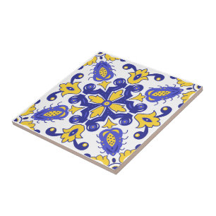 Carreau 💙 💛 Beau Azulejos bleu et jaune