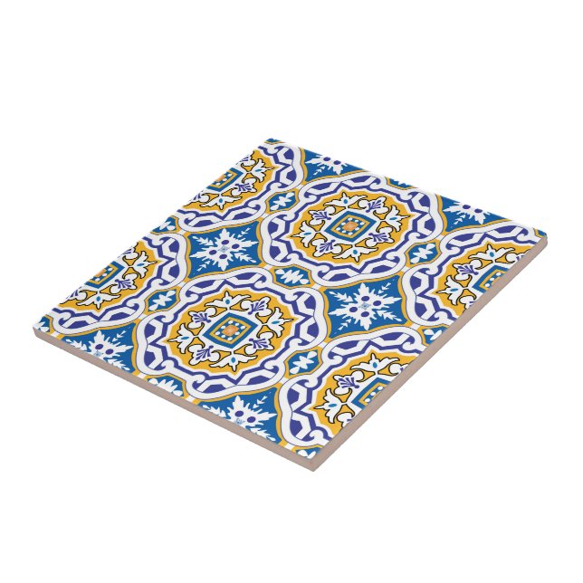 Carreau 💙 Beau bleu Azulejos IV Petite décoration (Côté)