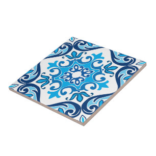 Carreau 💙 🤍 Beau bleu - blanc Azulejos X, Céramique T