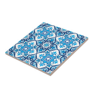 Carreau 💙 🤍 Beau bleu - blanc Azulejos X, Céramique T