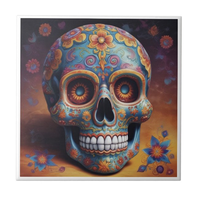 Carreau Beau crâne - dia de Los muertos (Devant)