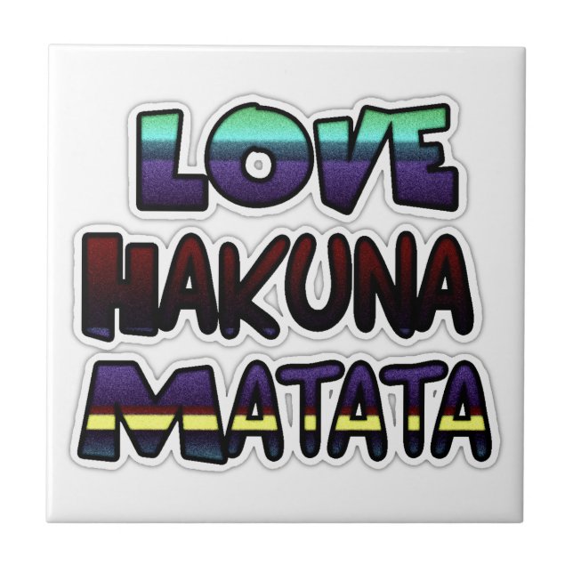 Carreau Beau Hakuna Matata Art Print (Devant)