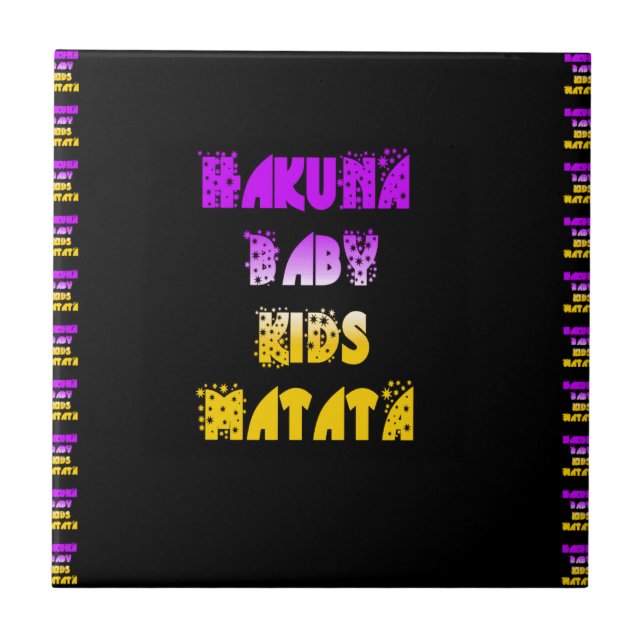 Carreau Beau Hakuna Matata Art Print (Devant)