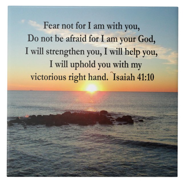 CARREAU BEAU ISAIAH 41:10 SUNRISE (Devant)