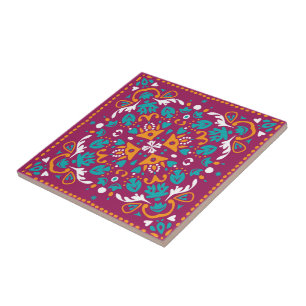 Carreau 🤩 Beau marron et Azulejos turquoise,