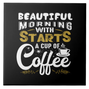 Carreau beau matin avec commence une tasse de café