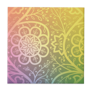 Carreau Beau motif floral indien
