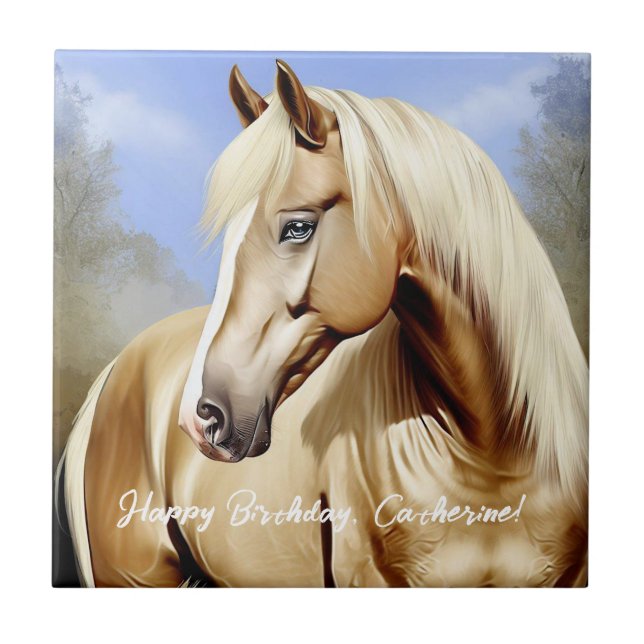 Carreau Beau Palomino Horse (Devant)