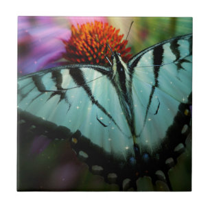 Carreau Beau papillon Turquoise Swallowtail