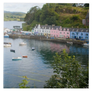 Carreau Beau port et voiliers avec réflexions en 2