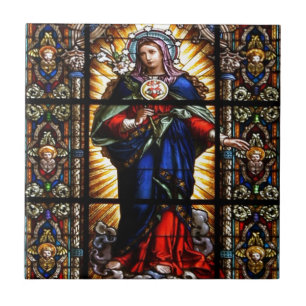 Carreau Beau Sacré Coeur Religieux de Vierge Marie