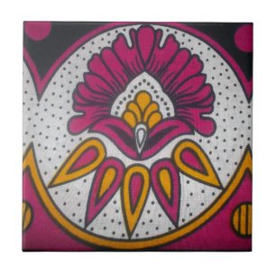 Carreau Beau tissu africain coloré Motif Art Imprimer