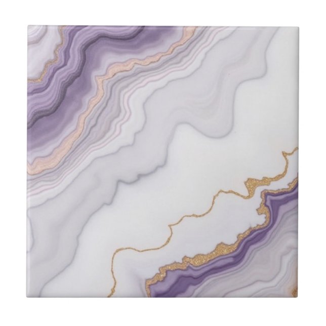 Carreau Beau tuiles de maison rose or violet (Devant)