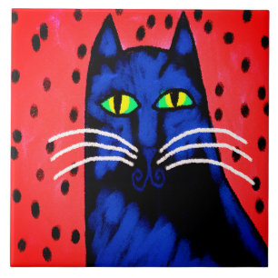 Carreau Beau type Abstrait peinture de chat