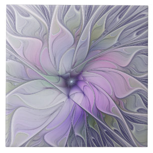 Carreau Beauté étonnante Fleur d'art Abstrait fractal mode