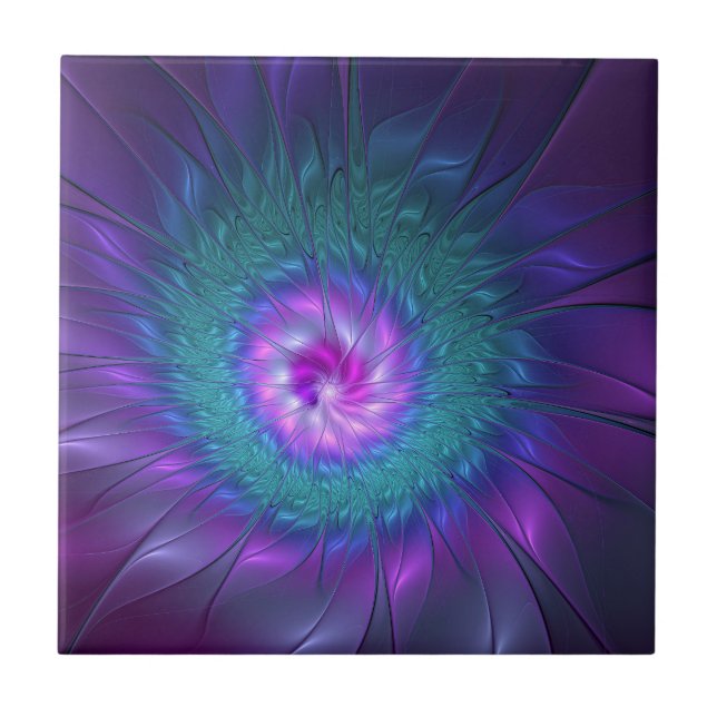 Carreau Beauté florale Abstraite Fleur d'art fractionnée c (Devant)