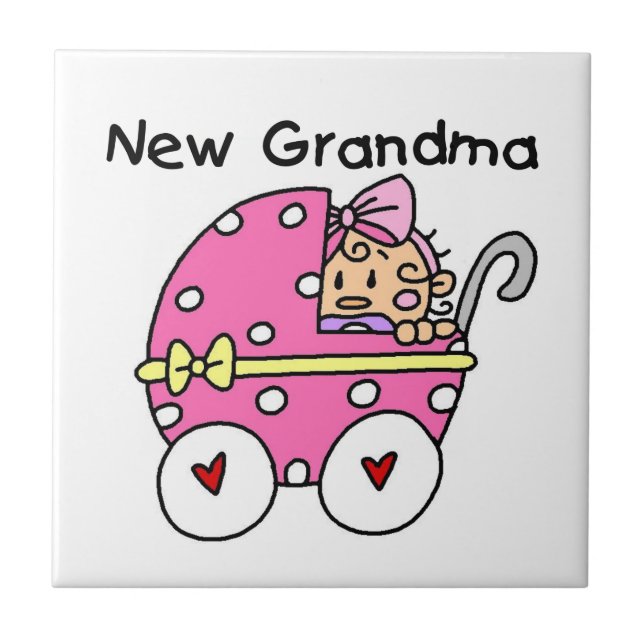 Carreau Bébé Fille Nouveau grand-mère Cadeaux (Devant)