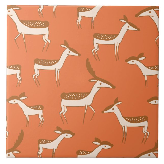 Carreau Bébé mignon cerf et famille (Devant)